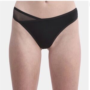 No Boundaries Micro Thong with Mesh Women’s Plus Size XXL Black Soot